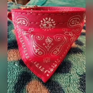 Pink Bandana Dog or Cat Collar Small X-Small